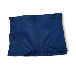 Free People Blue Ribbed Crop Top